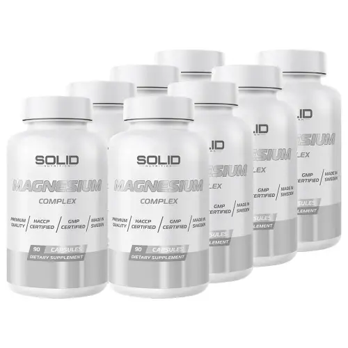 SOLID Nutrition Magnesium Complex, 8 × 90 kapslar (79,2 g magnesium)