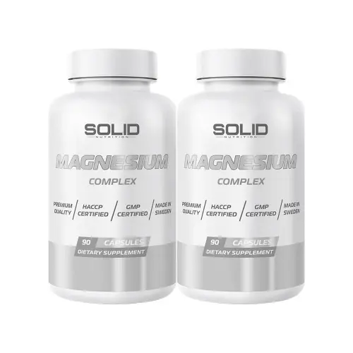 SOLID Nutrition Magnesium Complex, 2 × 90 kapslar (19,8 g magnesium)